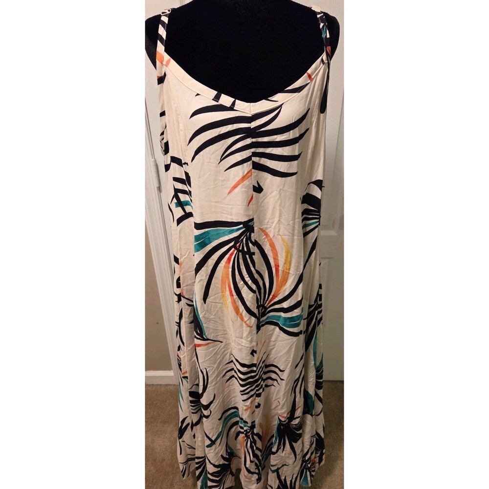 Torid Tropical Palm Leaves Challis Trapeze Maxi Dress - Size 2X (18/20)